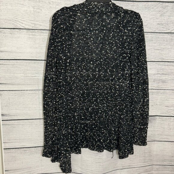 Belldini Open Front Black & White Knit Cardigan Size M - Picture 2 of 3